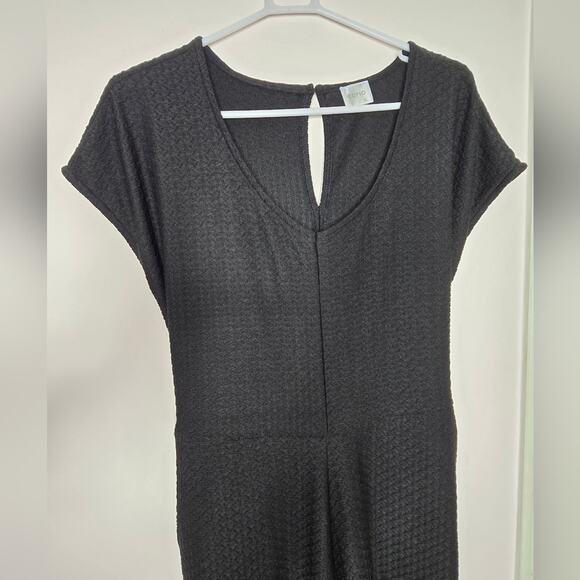 CUPIO Womens Black Shortsleeve Pant Jumper Medium with Ties at Waist - Picture 1 of 11